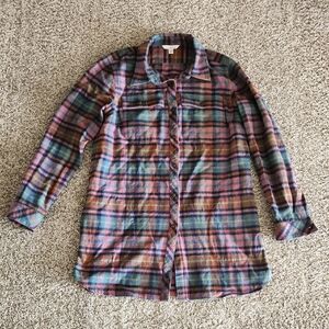 L.L. Bean Siganture Multicolor Plaid Tunic